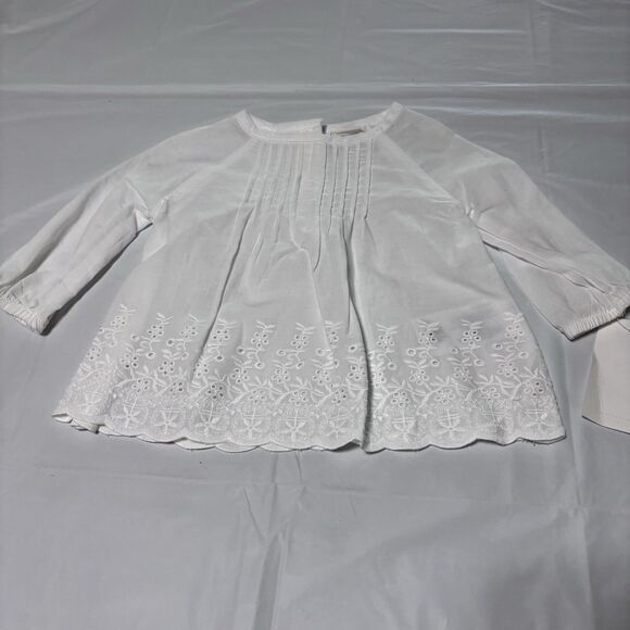 Oshkosh baby B’gosh Long Sleeve Floral Eyelet Top Blouse 3 Months BOHO White NWT - Picture 5 of 11